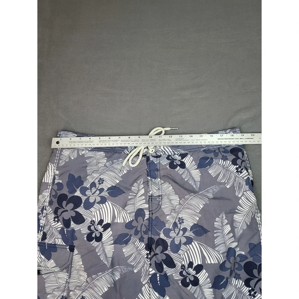 Tommy Bahama Floral Naples Swim Trunks Blue Polyester Mesh Lined Pre-own Floral‎